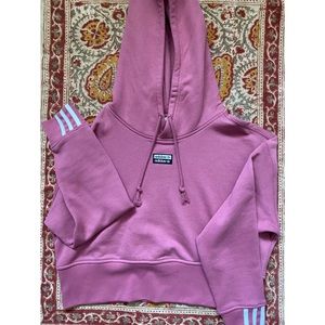Adidas Women’s Small Cropped Pink Hoodie